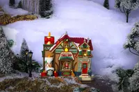 Lemax kristin's candle shop verlicht kersthuisje Caddington Village 2024 - afbeelding 2