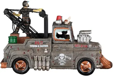 Lemax last ditch tow truck tafereel Spooky Town 2022 - afbeelding 4