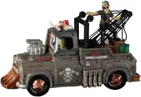 Lemax last ditch tow truck tafereel Spooky Town 2022 - afbeelding 1