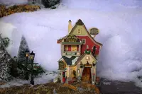 Lemax lazy gorge gems & gold mine verlicht kersthuisje Vail Village 2024 - afbeelding 4