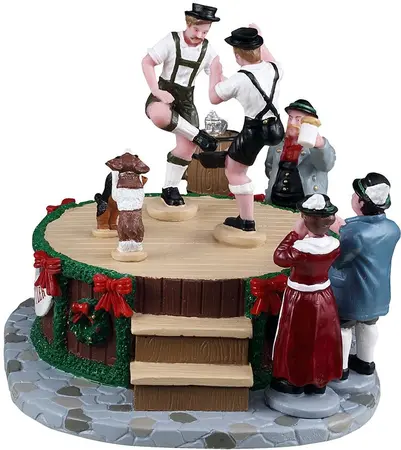 Lemax leapin' lederhosen kerstdorp tafereel 2025 - afbeelding 4