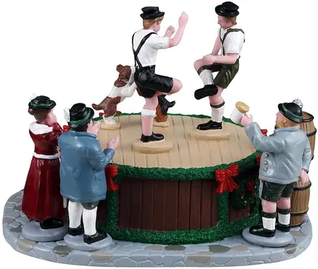 Lemax leapin' lederhosen kerstdorp tafereel 2025 - afbeelding 5