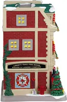 Lemax liberty trail fire house verlicht kersthuisje Caddington Village 2024 - afbeelding 2
