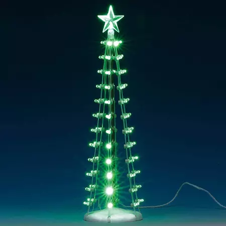 Lemax lighted silhouette tree green verlichte boom 2018