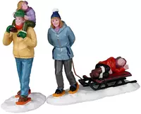 Lemax long day snowshoeing s/2 kerstdorp figuur type 4 Vail Village 2022