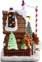 Lemax lou's tree farm verlicht kersthuisje Sugar 'N' Spice 2023 - afbeelding 2