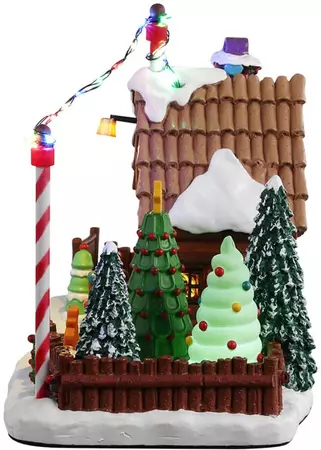 Lemax lou's tree farm verlicht kersthuisje Sugar 'N' Spice 2023 - afbeelding 3