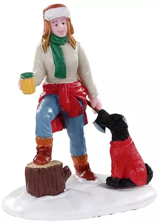 Lemax lumberjill sonia kerstdorp figuur type 2 Vail Village  2021
