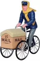 Lemax mail delivery cycle kerstdorp figuur type 2 Caddington Village 2012