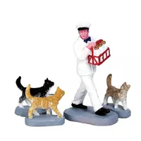 Lemax merry milkman s/4 kerstdorp figuur type 3 Jukebox Junction 2017
