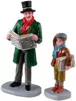 Lemax merry newsboy, set of 2 kerstdorp figuur type 2 Caddington Village  2023