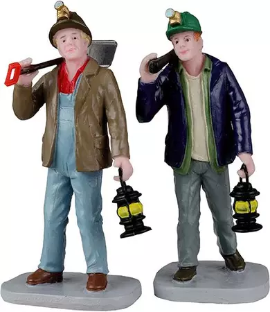 Lemax miners s/2 kerstdorp figuur type 3 Caddington Village  2022