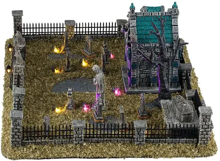 Lemax misty crypt graveyard verlicht tafereel Spooky Town 2026 - afbeelding 3