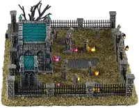 Lemax misty crypt graveyard verlicht tafereel Spooky Town 2026 - afbeelding 2
