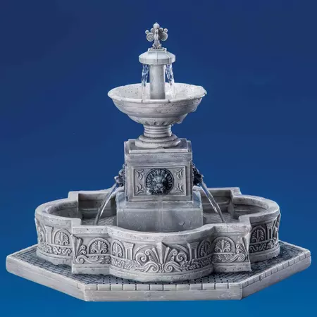 Lemax modular plaza-fountain bewegend kerstdorp tafereel 2016