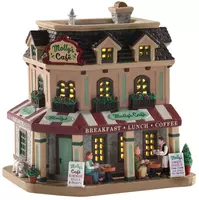 Lemax molly's corner café verlicht kersthuisje Caddington Village 2021 - afbeelding 1