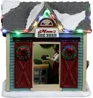Lemax mom’s she shed verlicht kerstdorp tafereel Harvest Crossing 2022 - afbeelding 5