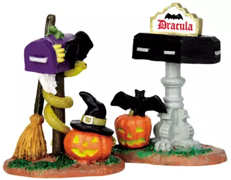 Lemax monster mailboxes s/2 accessoire Spooky Town 2014