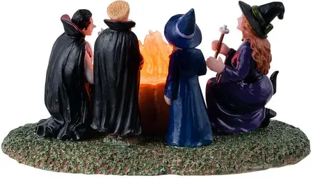 Lemax monster marshmallow roast verlicht tafereel Spooky Town 2024 - afbeelding 4
