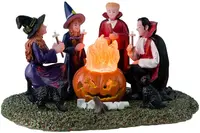 Lemax monster marshmallow roast verlicht tafereel Spooky Town 2024 - afbeelding 1