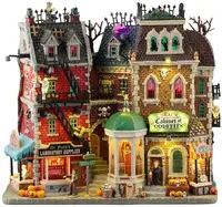 Lemax monsters on main street verlichte facade Spooky Town 2026