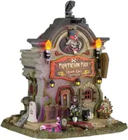 Lemax mortician max - death day services verlicht huisje Spooky Town 2026