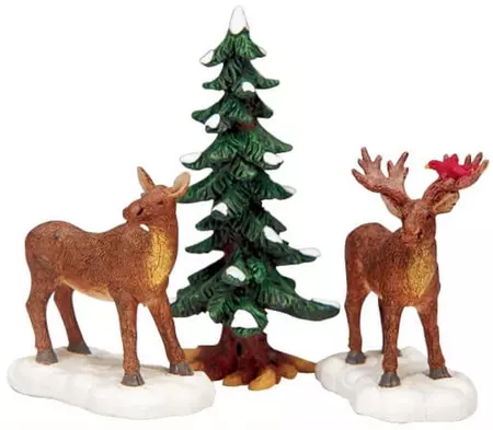 Lemax mr and mrs moose s/3 kerstdorp figuur type 3 2003