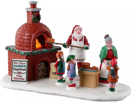 Lemax mrs. claus' gingerbread bake verlicht kerstdorp tafereel Santa's Wonderland 2023 - afbeelding 1