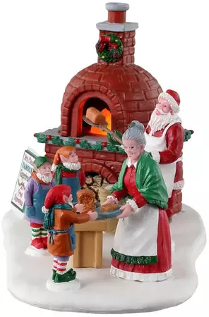 Lemax mrs. claus' gingerbread bake verlicht kerstdorp tafereel Santa's Wonderland 2023 - afbeelding 3