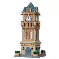 Lemax municipal clock tower verlicht kersthuisje Caddington Village 2010 - afbeelding 2