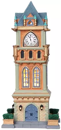 Lemax municipal clock tower verlicht kersthuisje Caddington Village 2010 - afbeelding 1