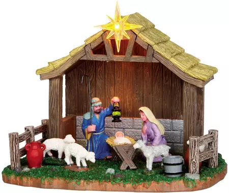 Lemax nativity scene verlicht kerstdorp tafereel 2013 - afbeelding 1