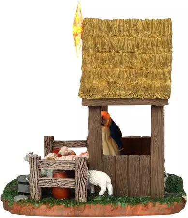 Lemax nativity scene verlicht kerstdorp tafereel 2013 - afbeelding 2