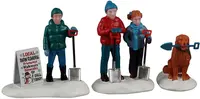 Lemax neighborhood snow shovelers kerstdorp figuur type 5 Vail Village 2026