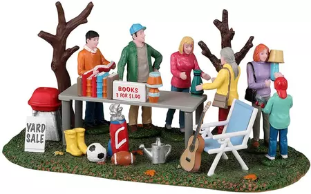 Lemax neighborhood yard sale kerstdorp tafereel Harvest Crossing  2023 - afbeelding 1