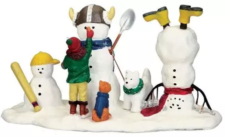 Lemax new friends to play with kerstdorp tafereel Vail Village 2015