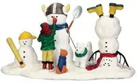Lemax new friends to play with kerstdorp tafereel Vail Village 2015