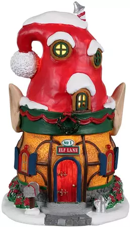 Lemax no. 1 elf lane verlicht kerstdorp tafereel Santa's Wonderland 2022 - afbeelding 5