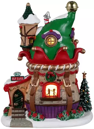 Lemax no. 2 elf lane verlicht kerstdorp tafereel Santa's Wonderland 2022 - afbeelding 6