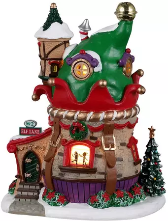 Lemax no. 2 elf lane verlicht kerstdorp tafereel Santa's Wonderland 2022 - afbeelding 3