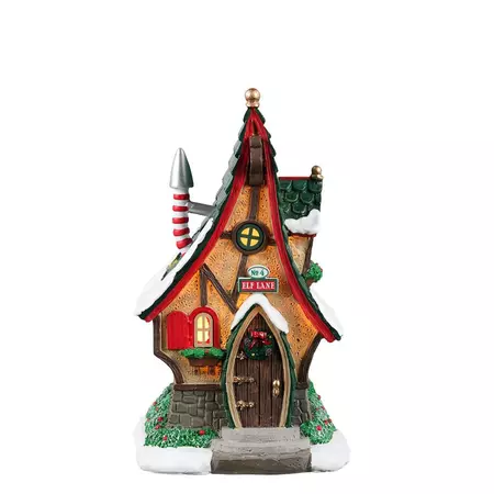 Lemax no. 4 elf lane verlicht kerstdorp tafereel Santa's Wonderland 2022 - afbeelding 2