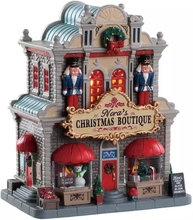 Lemax nora's christmas boutique verlicht kersthuisje Caddington Village 2018 - afbeelding 1