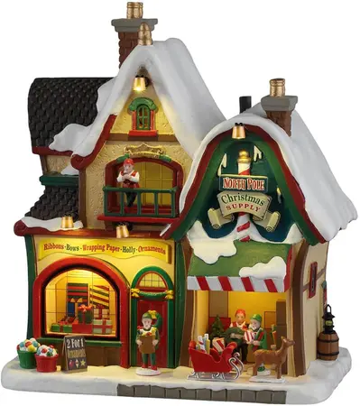 Lemax north pole christmas supply verlicht kersthuisje Santa's Wonderland 2026