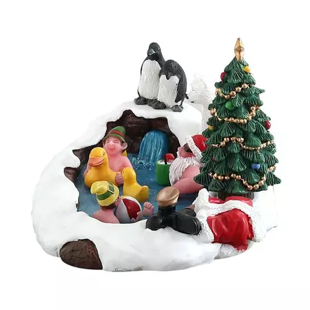 Lemax north pole hot springs kerstdorp tafereel Santa's Wonderland 2018 - afbeelding 2