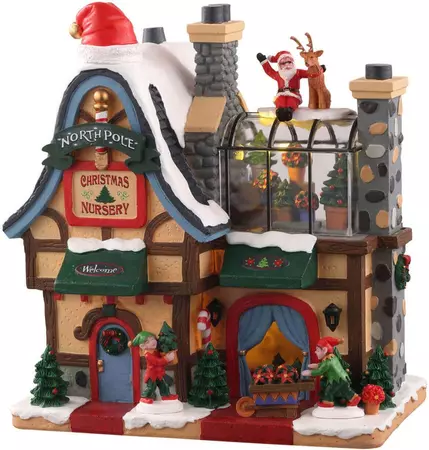 Lemax north pole nursery verlicht kersthuisje Santa's Wonderland 2021 - afbeelding 1