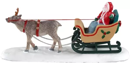 Lemax north pole sleigh ride kerstdorp tafereel Caddington Village 2020 - afbeelding 3