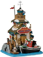 Lemax northstar cape harbor master house verlicht kersthuisje Plymouth Corners 2024 - afbeelding 2