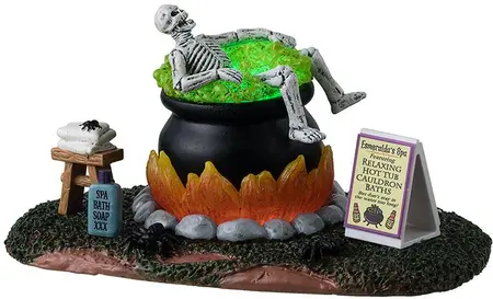Lemax nothing like a hot bath verlicht tafereel Spooky Town 2025