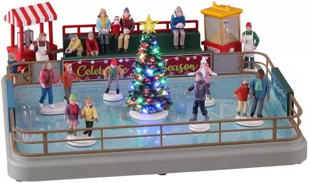 Lemax outdoor skating rink bewegende schaatsbaan Vail Village 2022