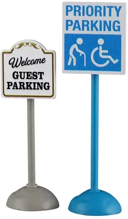 Lemax parking signs kerstdorp accessoire 2026